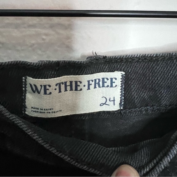 We The Free by Free People Beacon Mid Rise Slim Crop jeans Black Size: 24 - Picture 5 of 5